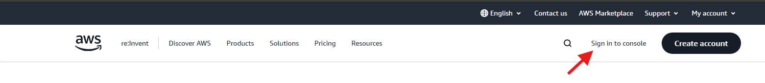 Navigate to aws.amazon.com