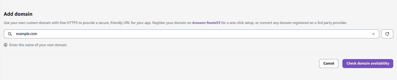 Amplify DNS setup flow