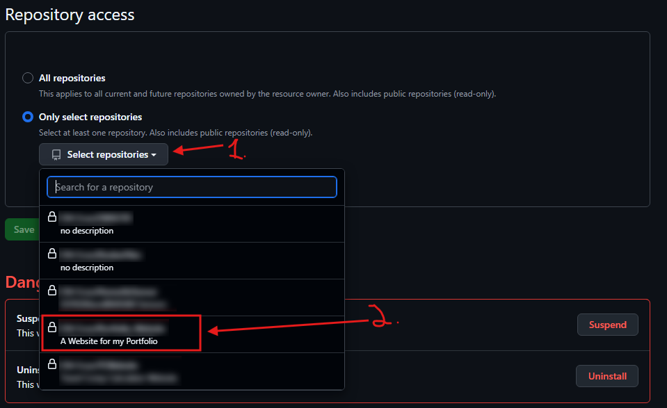 Grant repository access to AWS Amplify